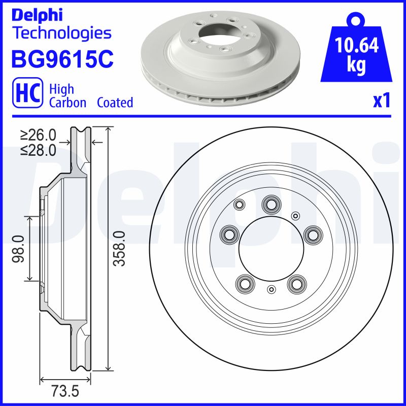 DELPHI Piduriketas BG9615C