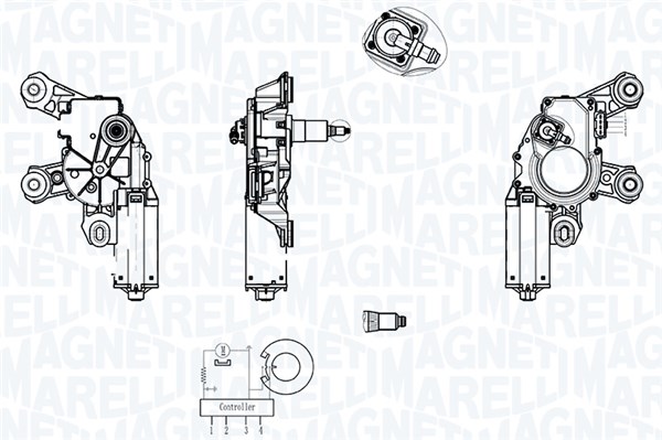 MAGNETI MARELLI Pyyhkijän moottori 064013022010
