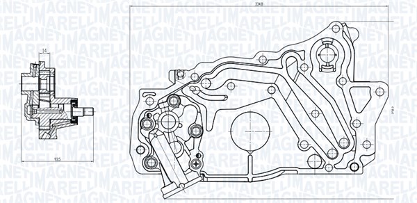 MAGNETI MARELLI Oljepump 351516000129