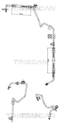 TRISCAN Hüdraulikavoolik, roolimine 8516 28001