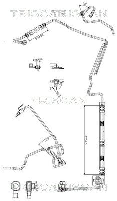 TRISCAN Hüdraulikavoolik, roolimine 8516 29010