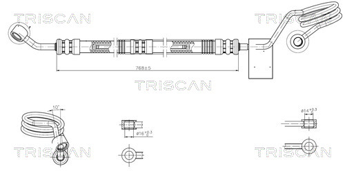 TRISCAN Hydrauliikkaletku, ohjaus 8516 29031