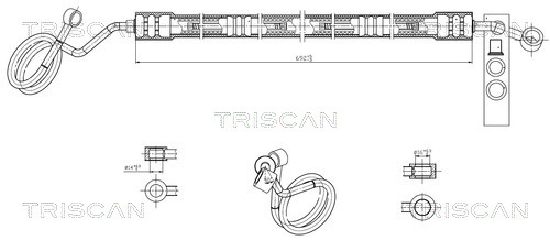 TRISCAN Hydrauliikkaletku, ohjaus 8516 29032