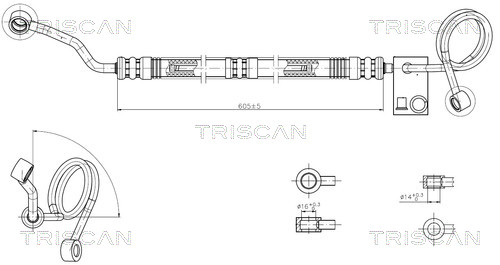 TRISCAN Hydrauliikkaletku, ohjaus 8516 29036