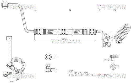 TRISCAN Hydrauliikkaletku, ohjaus 8516 29037