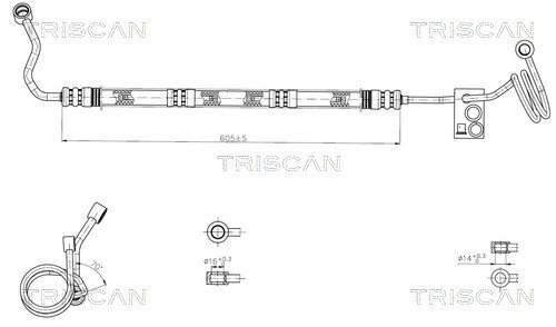 TRISCAN Hydrauliikkaletku, ohjaus 8516 29048