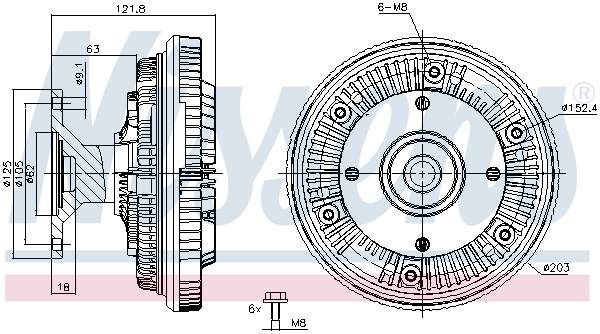 NISSENS Ventilaator,mootorijahutus 86160