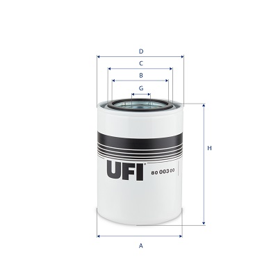 UFI Filtr hydrauliczny, układ kierowniczy 80.003.00