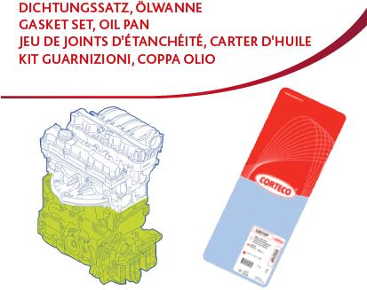 CORTECO Tihendikomplekt, mootori alumine osa 427111P