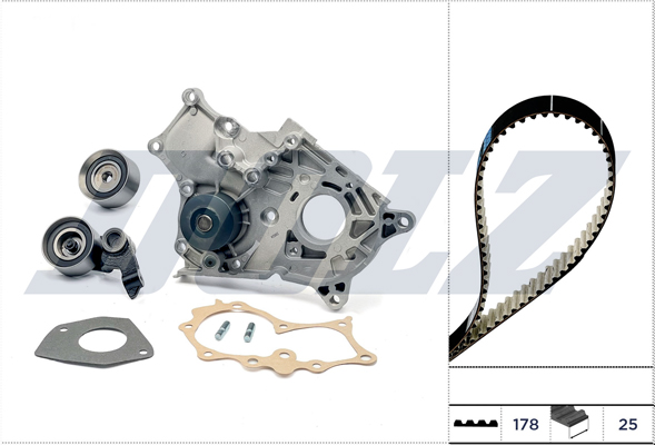 DOLZ Vesipumppu + jakohihnasarja KD182