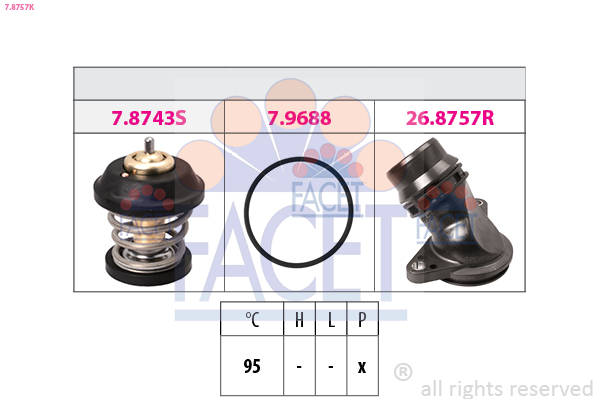 FACET termostatas, aušinimo skystis 7.8757K