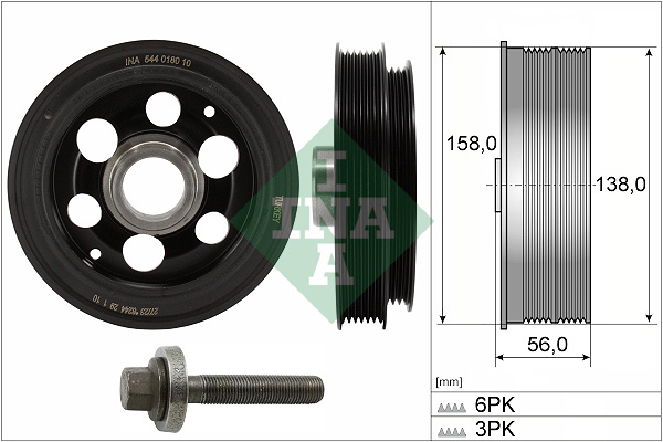 Schaeffler INA Remskivesats, vevaxel 544 0180 20