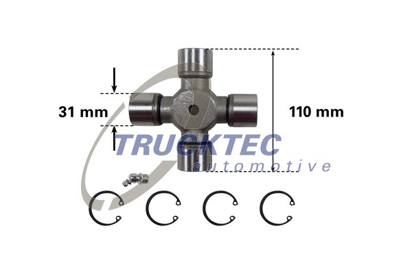 TRUCKTEC AUTOMOTIVE Połączenie, wał wzdłużny 01.34.038