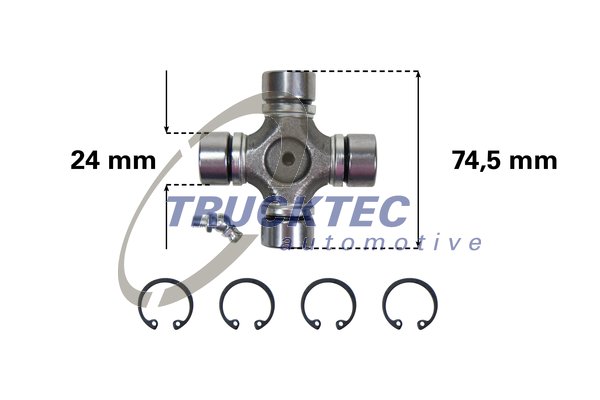 TRUCKTEC AUTOMOTIVE Połączenie, wał wzdłużny 02.34.053
