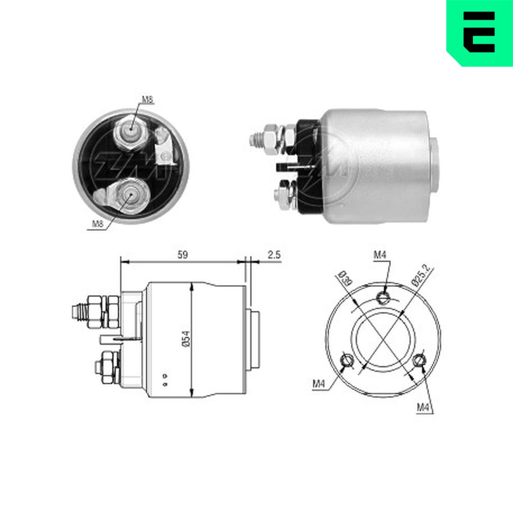 ERA solenoidinis jungiklis, starteris ZM1493