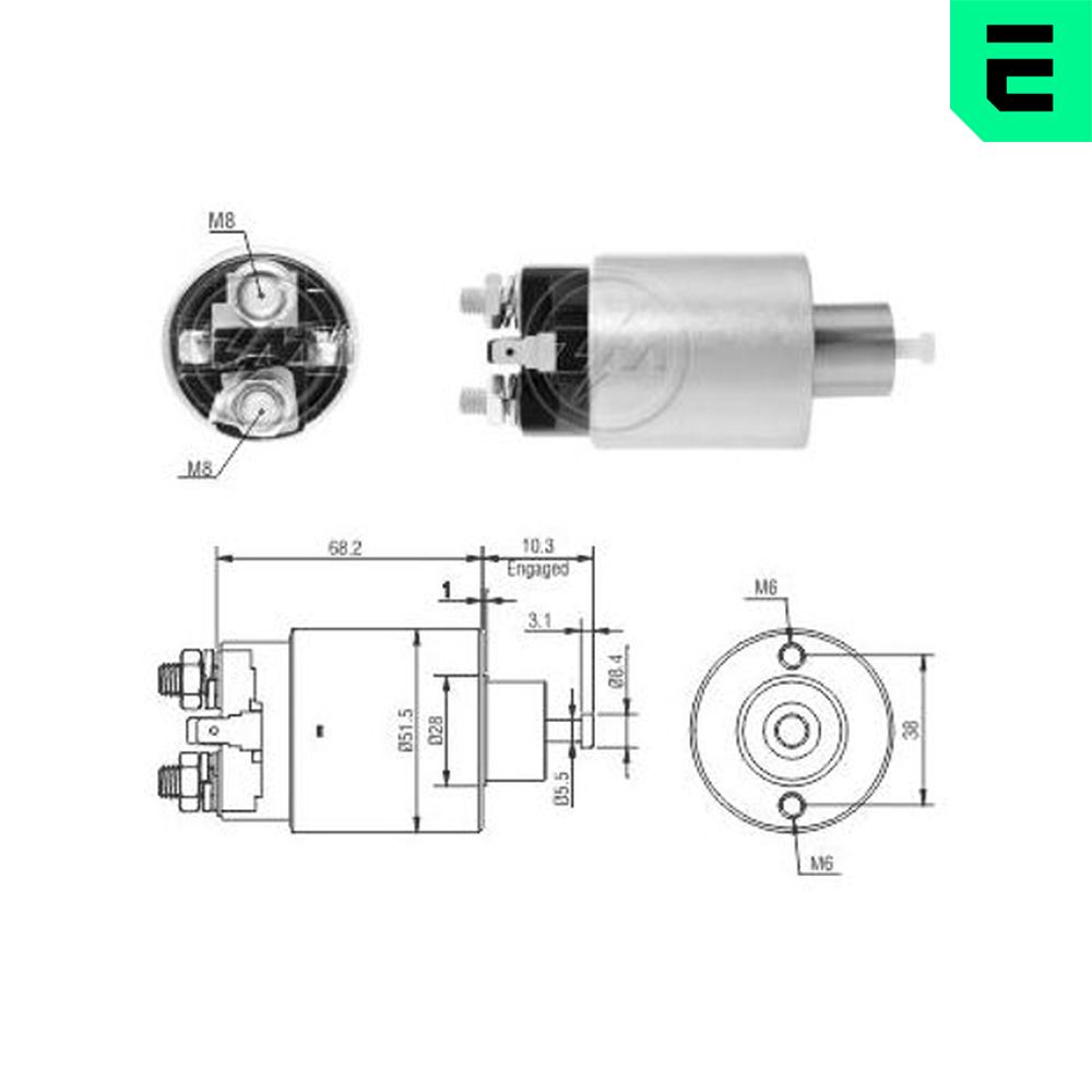 ERA Solenoid, startmotor ZM3995