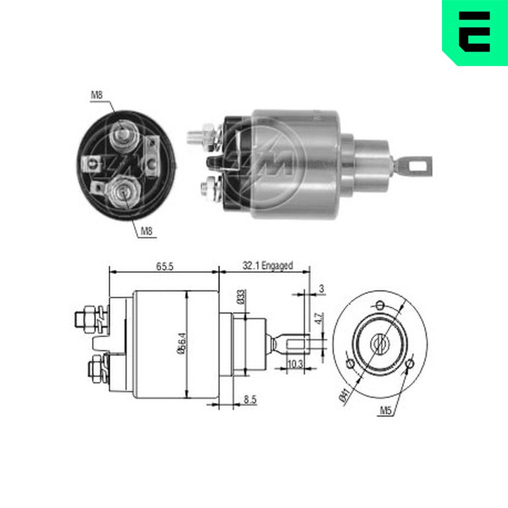 ERA solenoidinis jungiklis, starteris ZM573