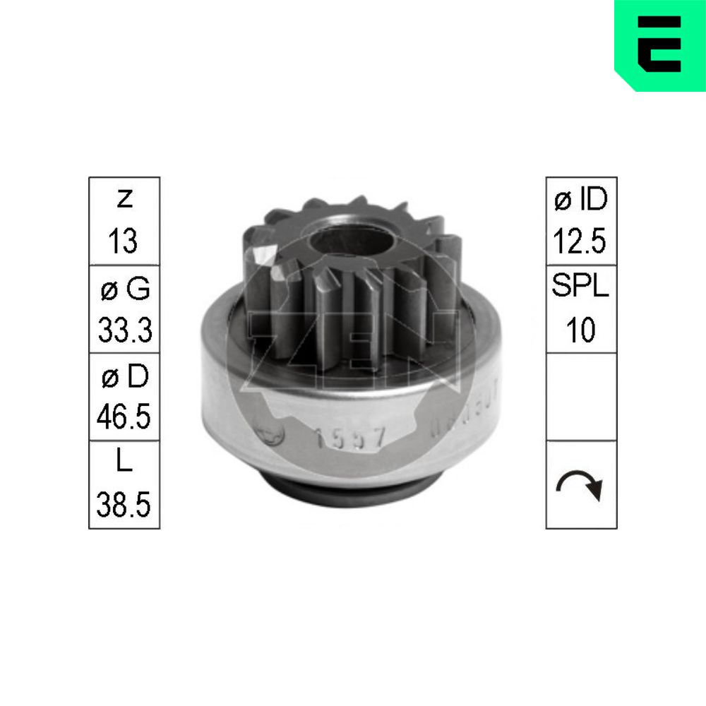 ERA Frihjulsväxel, startmotor ZN1557
