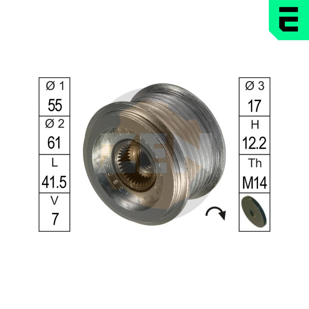 ERA Frihjulskoppling, generator ZN5502