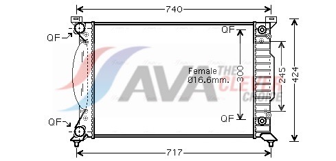 AVA QUALITY COOLING Jäähdytin,moottorin jäähdytys AI2202