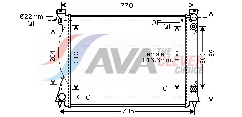 AVA QUALITY COOLING Jäähdytin,moottorin jäähdytys AI2236