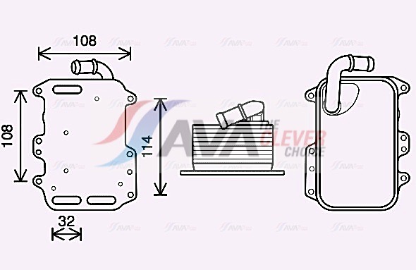 AVA QUALITY COOLING Õlijahuti, mootoriõli AI3405