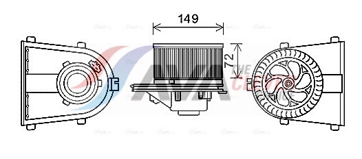 AVA QUALITY COOLING elektrovariklis, vidinis pūtiklis AI8378