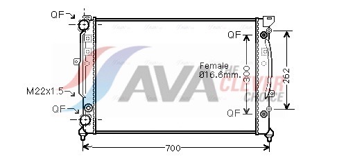 AVA QUALITY COOLING Jäähdytin,moottorin jäähdytys AIA2122
