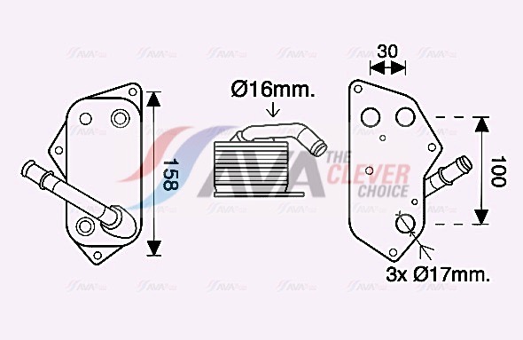 AVA QUALITY COOLING Õlijahuti, mootoriõli BW3558