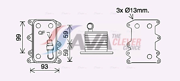 AVA QUALITY COOLING Õliradiaator, automaatkast BW3560