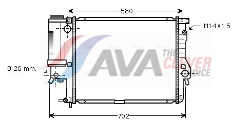 AVA QUALITY COOLING Radiaator,mootorijahutus BWA2186