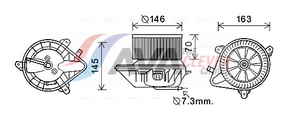 AVA QUALITY COOLING Elektrimootor,salongiventilaator CN8292
