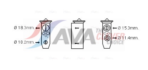 AVA QUALITY COOLING Ekspansiooniklapp,kliimaseade DN1358
