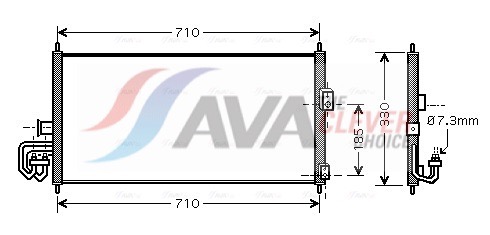 AVA QUALITY COOLING Kondensaator,kliimaseade DN5201