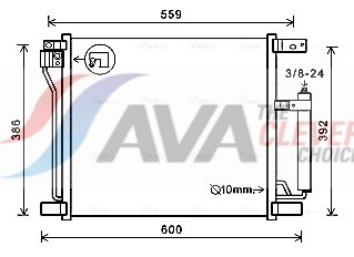 AVA QUALITY COOLING Kondensaator,kliimaseade DN5401D