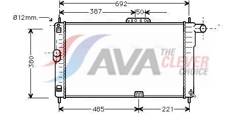AVA QUALITY COOLING Radiaator,mootorijahutus DWA2004