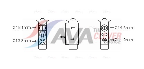AVA QUALITY COOLING Paisuntaventtiili, ilmastointilaite FD1492