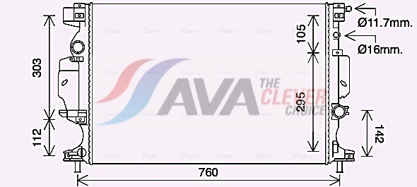 AVA QUALITY COOLING Radiaator,mootorijahutus FD2642