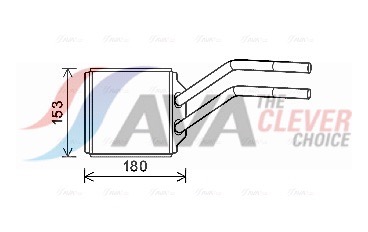 AVA QUALITY COOLING Värmeväxlare, kupévärmare FD6614