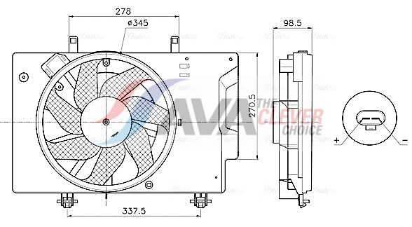 AVA QUALITY COOLING Ventilaator,mootorijahutus FD7709