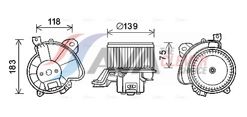 AVA QUALITY COOLING Elektrimootor,salongiventilaator FT8431