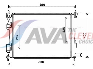 AVA QUALITY COOLING Radiaator,mootorijahutus HYA2277