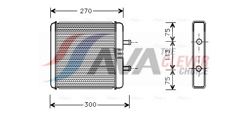 AVA QUALITY COOLING Värmeväxlare, kupévärmare IV6048