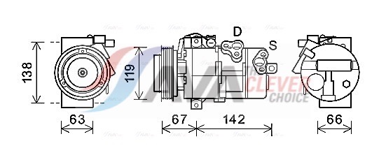 AVA QUALITY COOLING Kompressor,kliimaseade KAK216