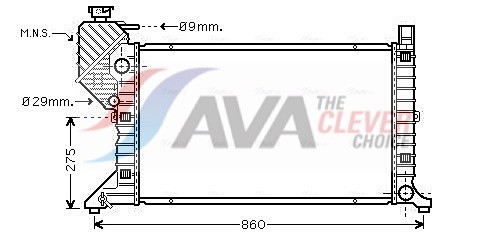 AVA QUALITY COOLING Jäähdytin,moottorin jäähdytys MSA2300