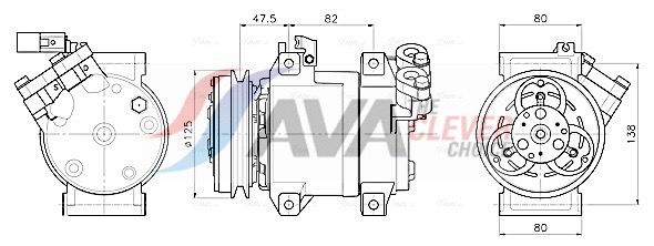 AVA QUALITY COOLING Kompressor, klimatanläggning MTAK295