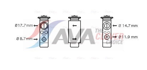 AVA QUALITY COOLING Ekspansiooniklapp,kliimaseade OL1461