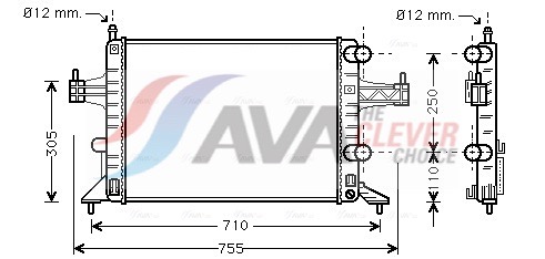 AVA QUALITY COOLING Radiaator,mootorijahutus OLA2303