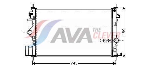 AVA QUALITY COOLING Radiaator,mootorijahutus OLA2474