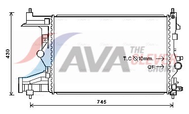 AVA QUALITY COOLING Radiaator,mootorijahutus OLA2484